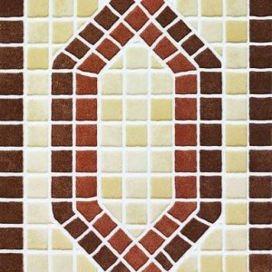 300x150mm Pebbles Beige Accent Border Tile in Dallas