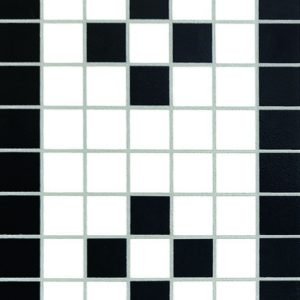 300x150mm Checkers White Accent Border Tile in Dallas