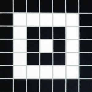 150x150mm Checkers White Corner Accent Tile in Dallas