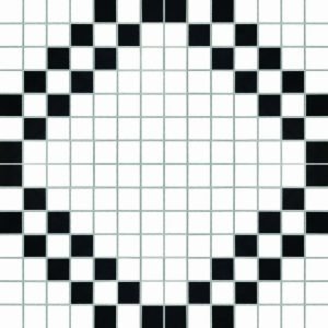 SS CFDM 3030028 CHECKERS WHITE DÉCOR - 300x300mm - 1x1ft