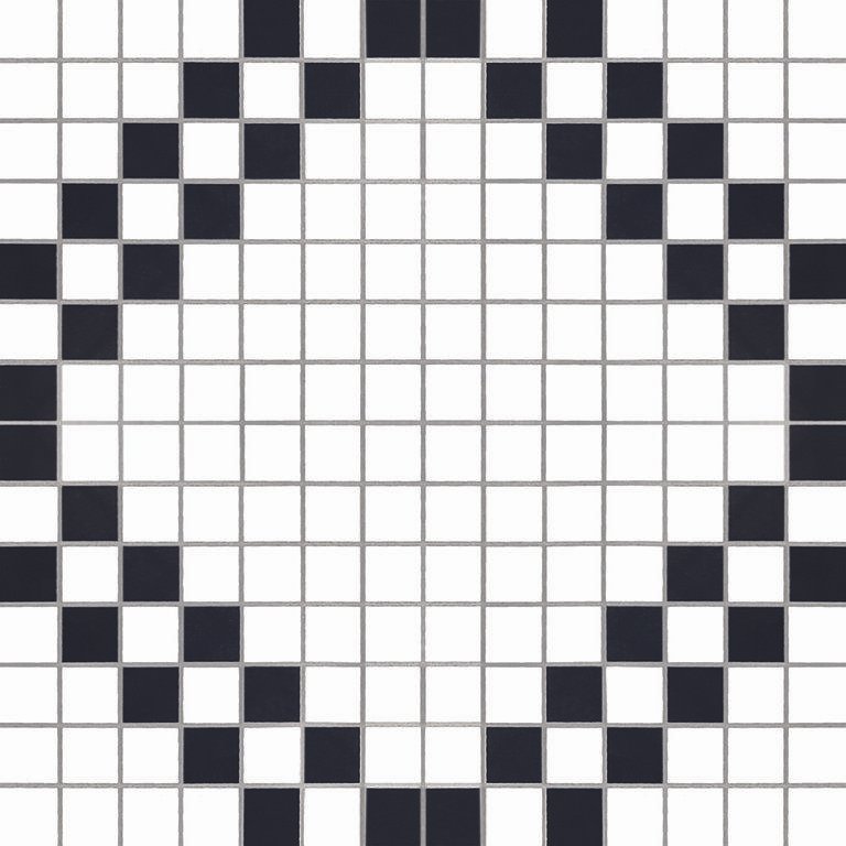 SS CFDM 3030028 CHECKERS WHITE DÃƒâ€°COR - 300x300mm - 1x1ft