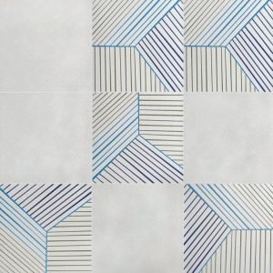 600x600mm Streaks Azul Porcelain Floor Tile in Dallas