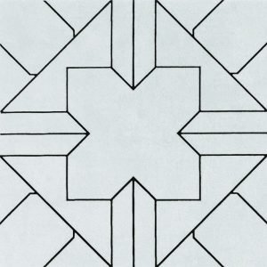 200x200mm Stencil Black Mosaic Porcelain Tile in Dallas