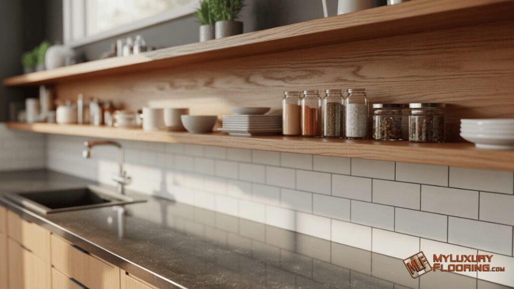 Add Open Shelving Above Counters