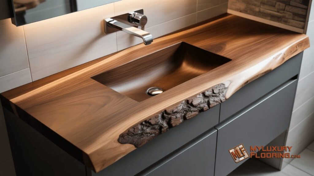 Bathroom Vanity Live Edge Counter