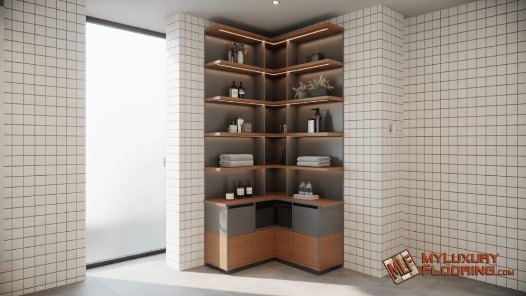 Beyond Kitchens_ Bathroom Corner Storage