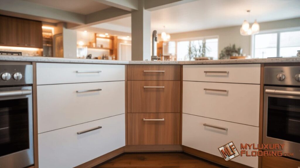 Corner Cabinet in Open-Plan Kitchen