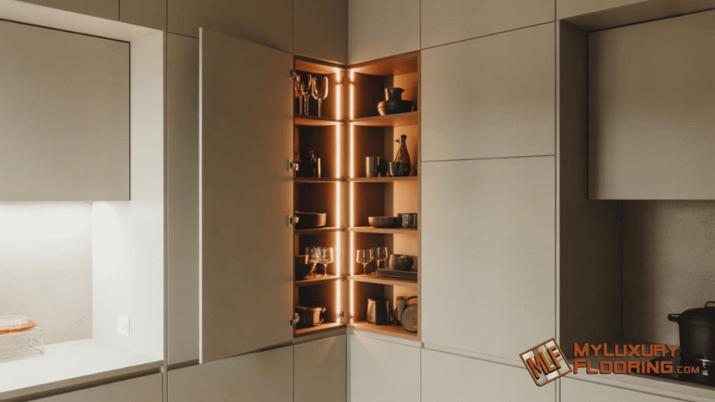 Corner Cabinet with Lighting
