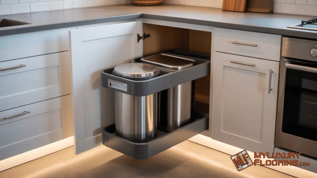 Corner Cabinet with Pull-Out Trash