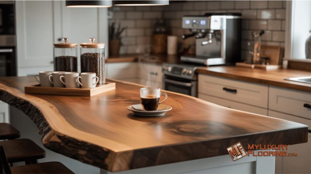 Live Edge Coffee Station Counter