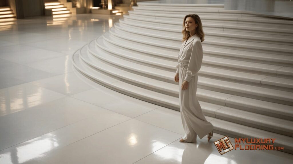 Minimalist White Porcelain Stairs