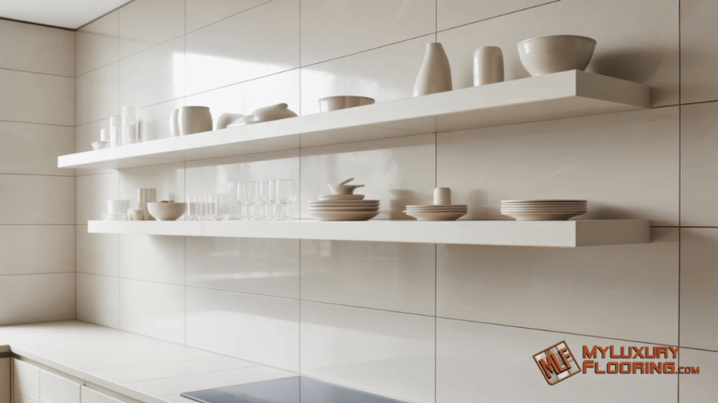 Minimalist White Shelves