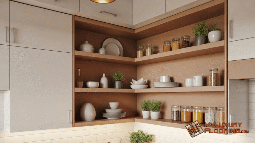 Open Corner Shelving