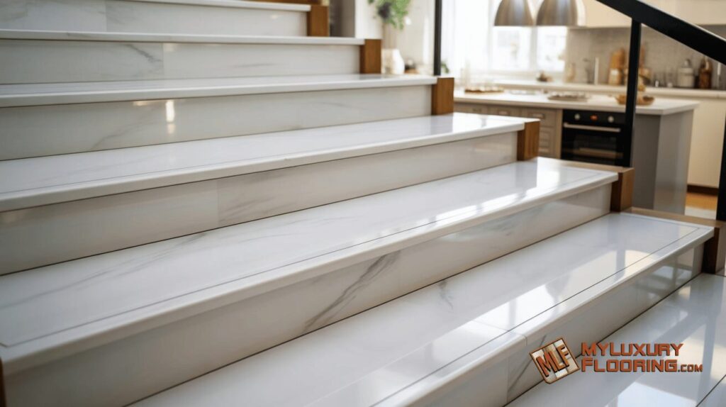 Porcelain Stairs Near Kitchen Zones