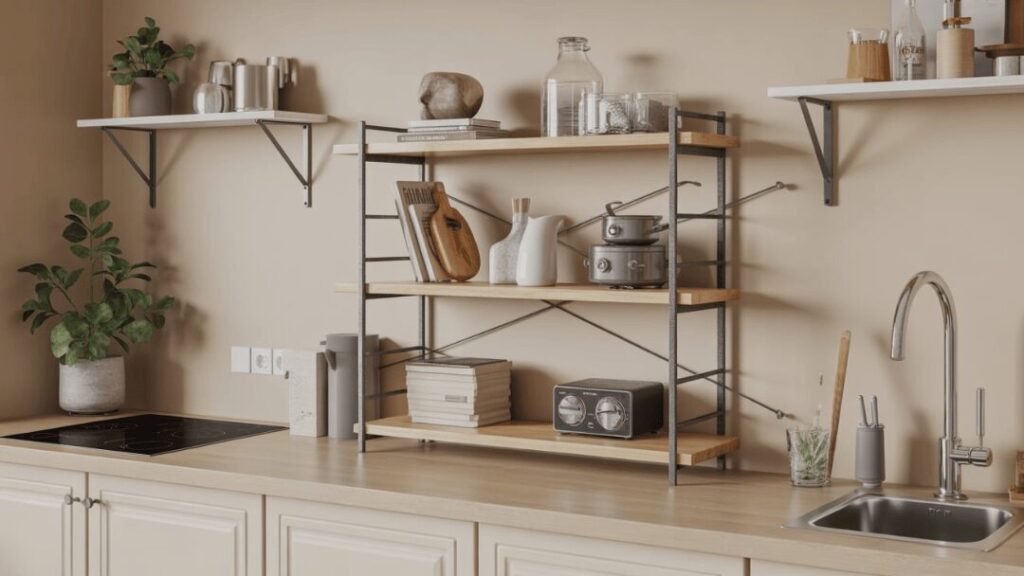 Pros & Cons of Free Standing Countertop Shelves