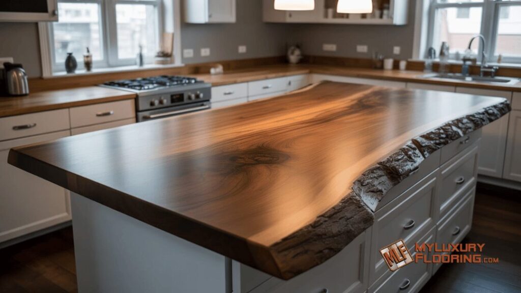 Single-Slab Kitchen Island Centerpiece
