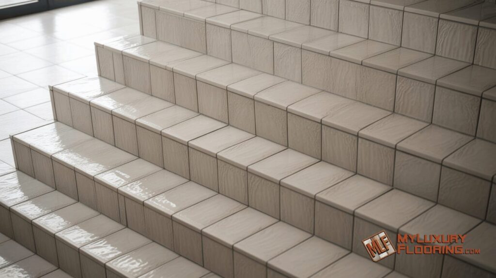 Textured Porcelain Stairs