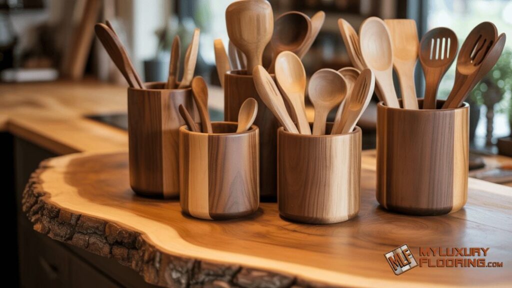Wooden Utensil Crocks