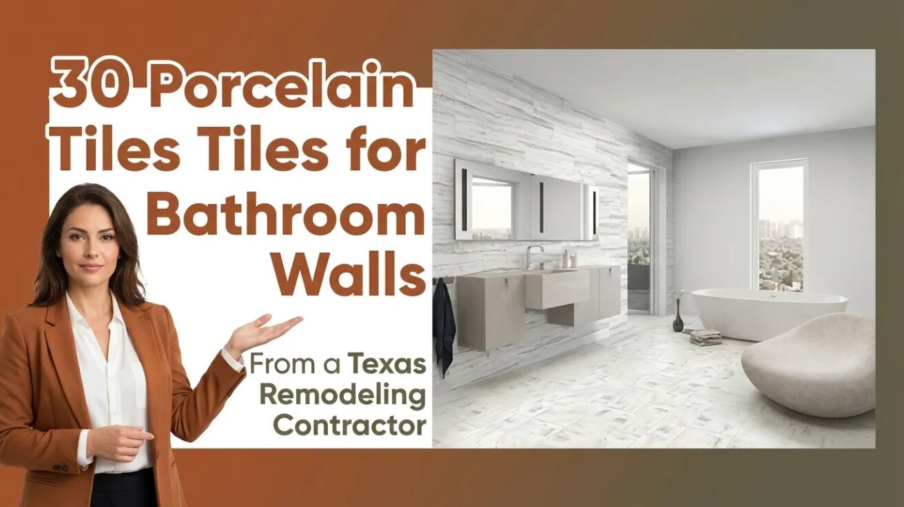 30 Porcelain Tiles for Bathroom Walls (From a Texas Remodeling Contractor)