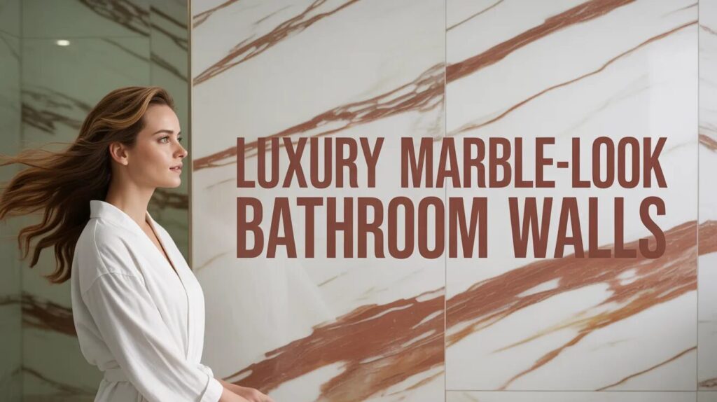 Luxury Marble-Look Bathroom Walls