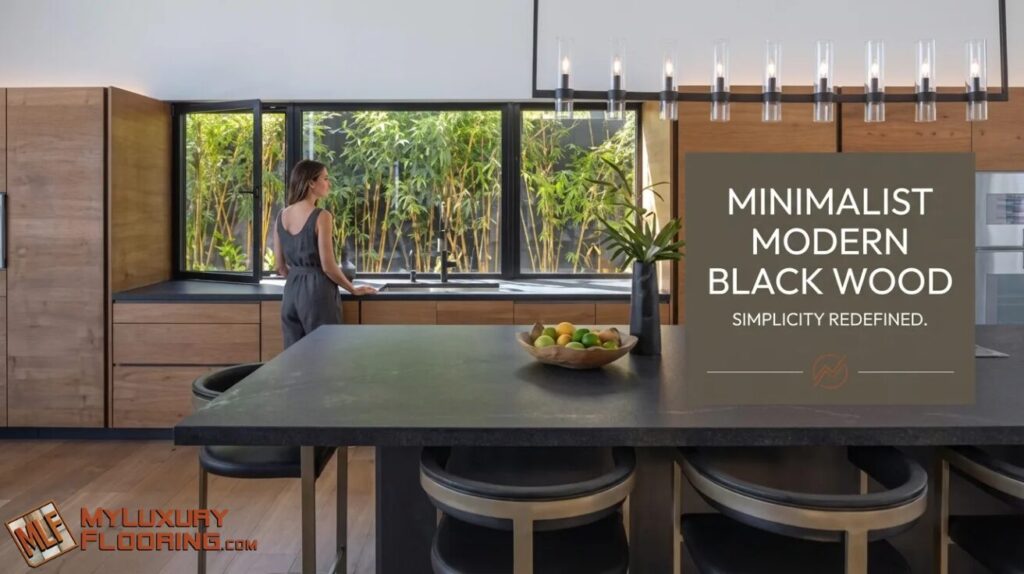 Minimalist Modern Black Wood