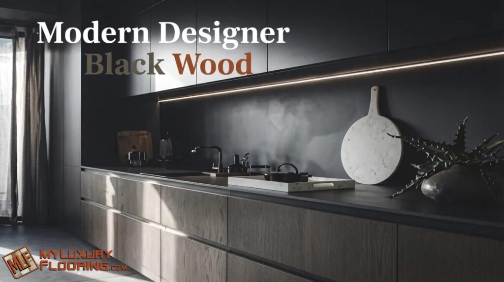 Modern Designer Black Wood