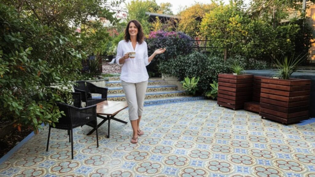 Mosaic Accent Porch Tiles