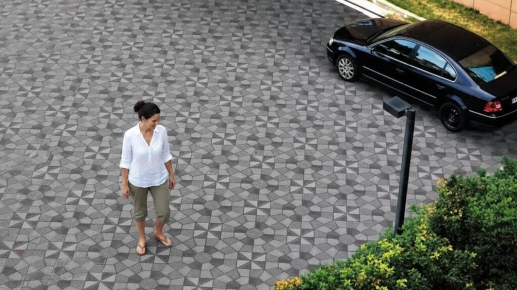 Natural Stone-Look Car Porch Tiles