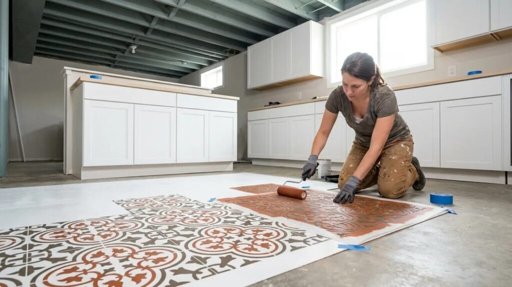 Patterned Basement Tile Designs