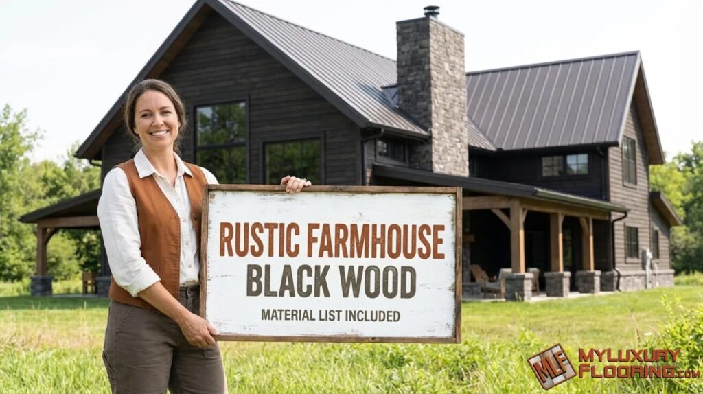 Rustic Farmhouse Black Wood
